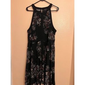 Torrid halter floral and skull dress